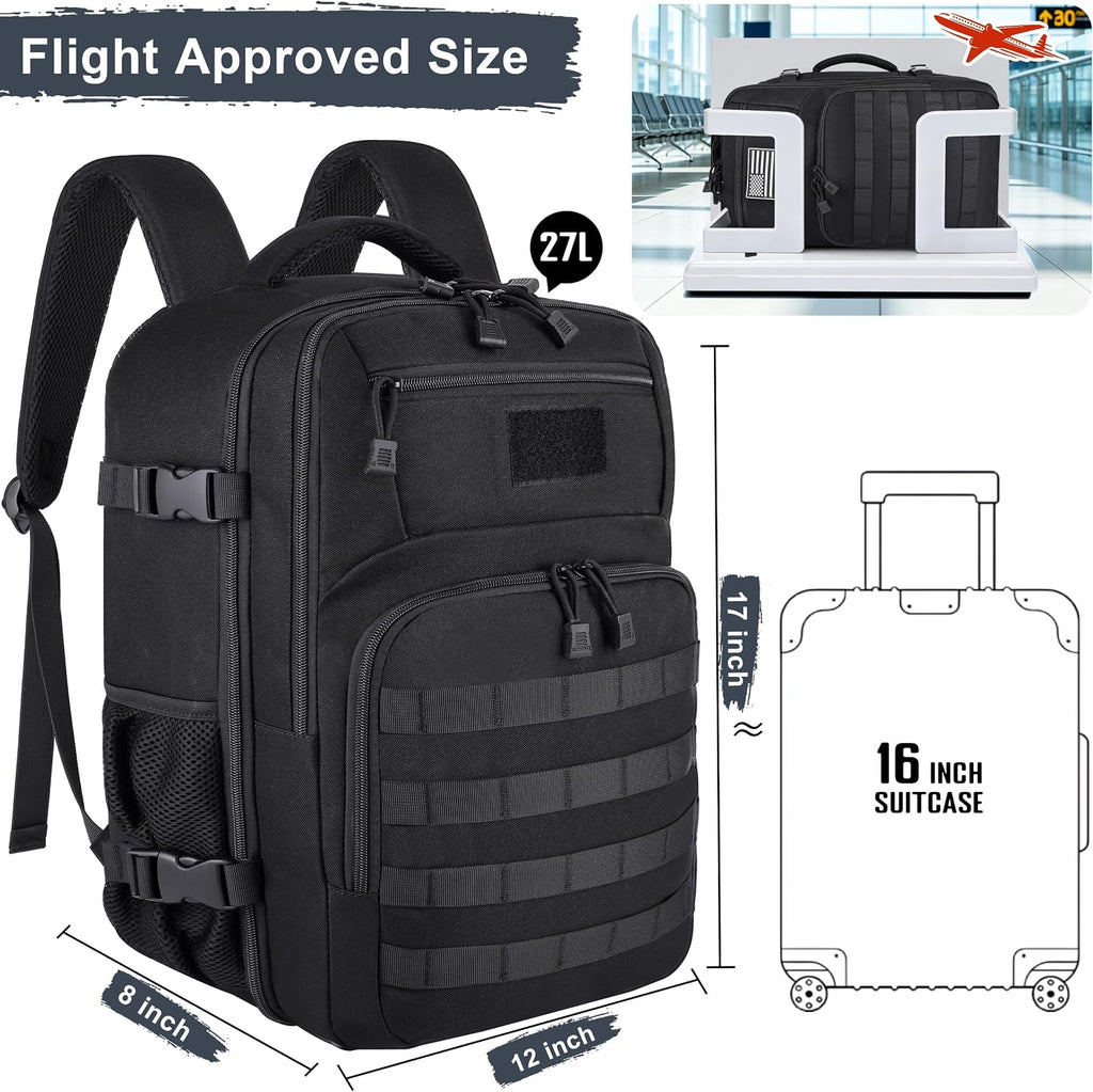 Mochila de artículo personal aprobada por TSA para cabina de avioneta: bolso para portátil de cabina de cabina de viaje