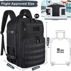 Mochila de artículo personal aprobada por TSA para cabina de avioneta: bolso para portátil de cabina de cabina de viaje