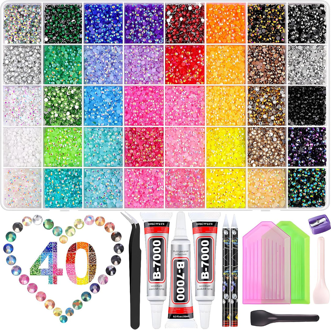 SHATANG Bedazzling Kit con diamantes de imitación, 40000 piezas de...