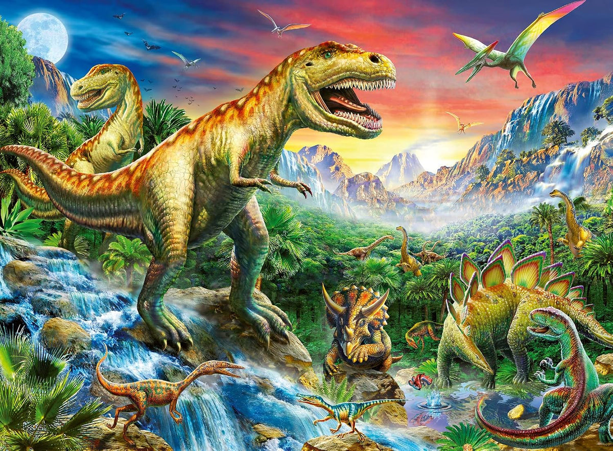 Ravensburger - Dinosaurios - Paquete de 2 rompecabezas de 150 piezas - Piezas XXL para un montaje más fácil - Imágenes espaciales impresionantes y atrevidas - Calidad premium - Regalo ideal