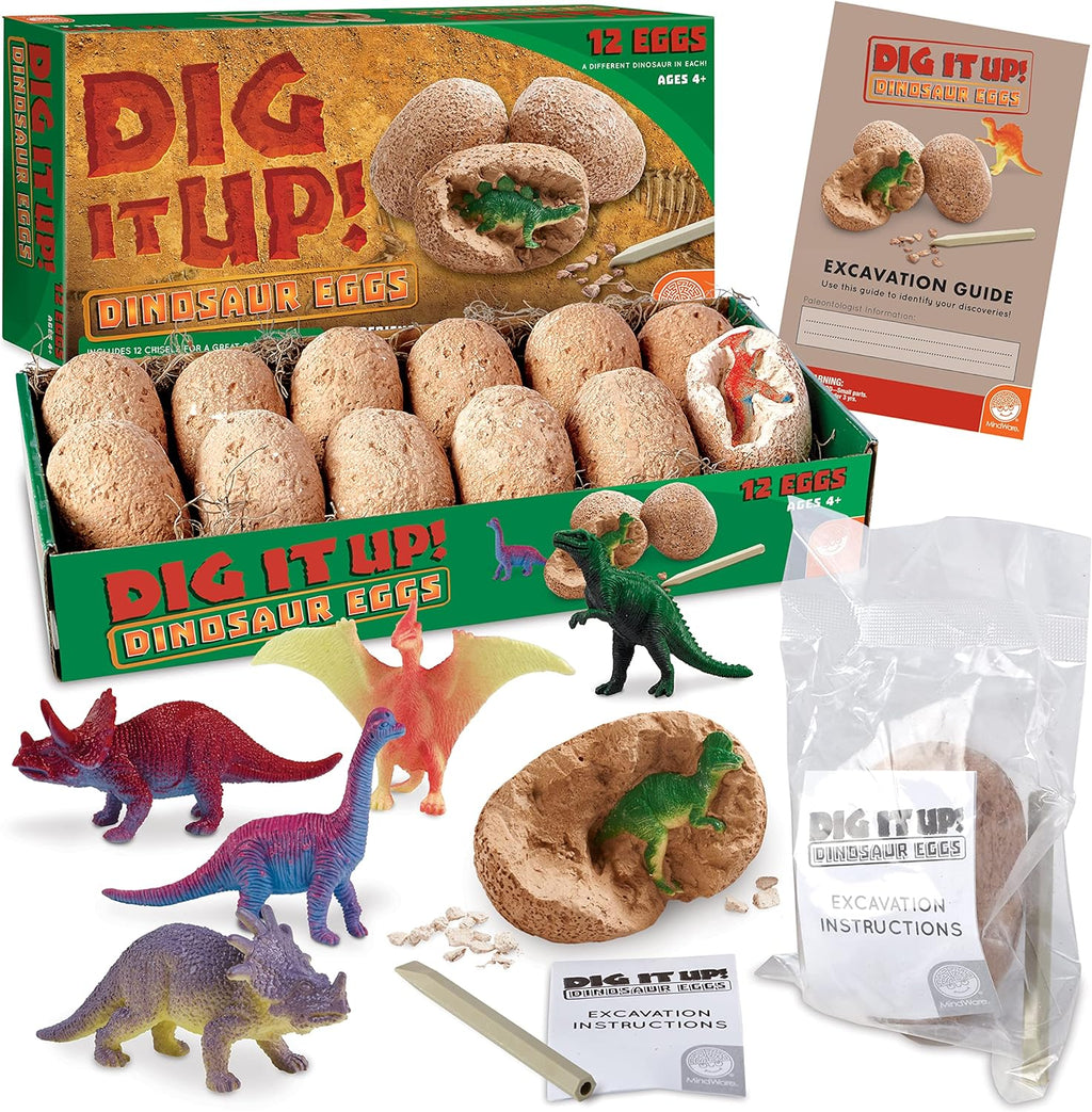 MindWare ¡Desenterralo! Kit de excavación de huevos de dinosaurio