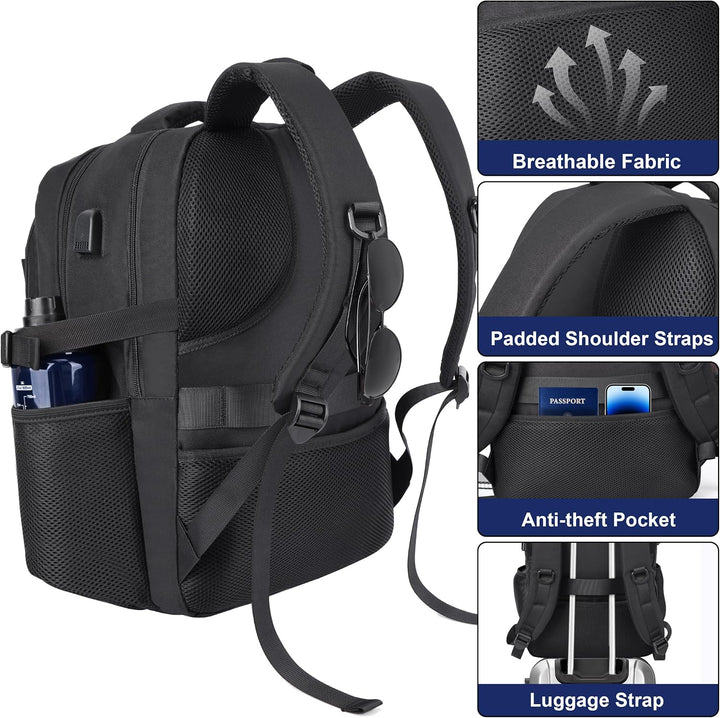 DEYACE Mochila para laptop de 17 pulgadas, bolsa grande para comput...