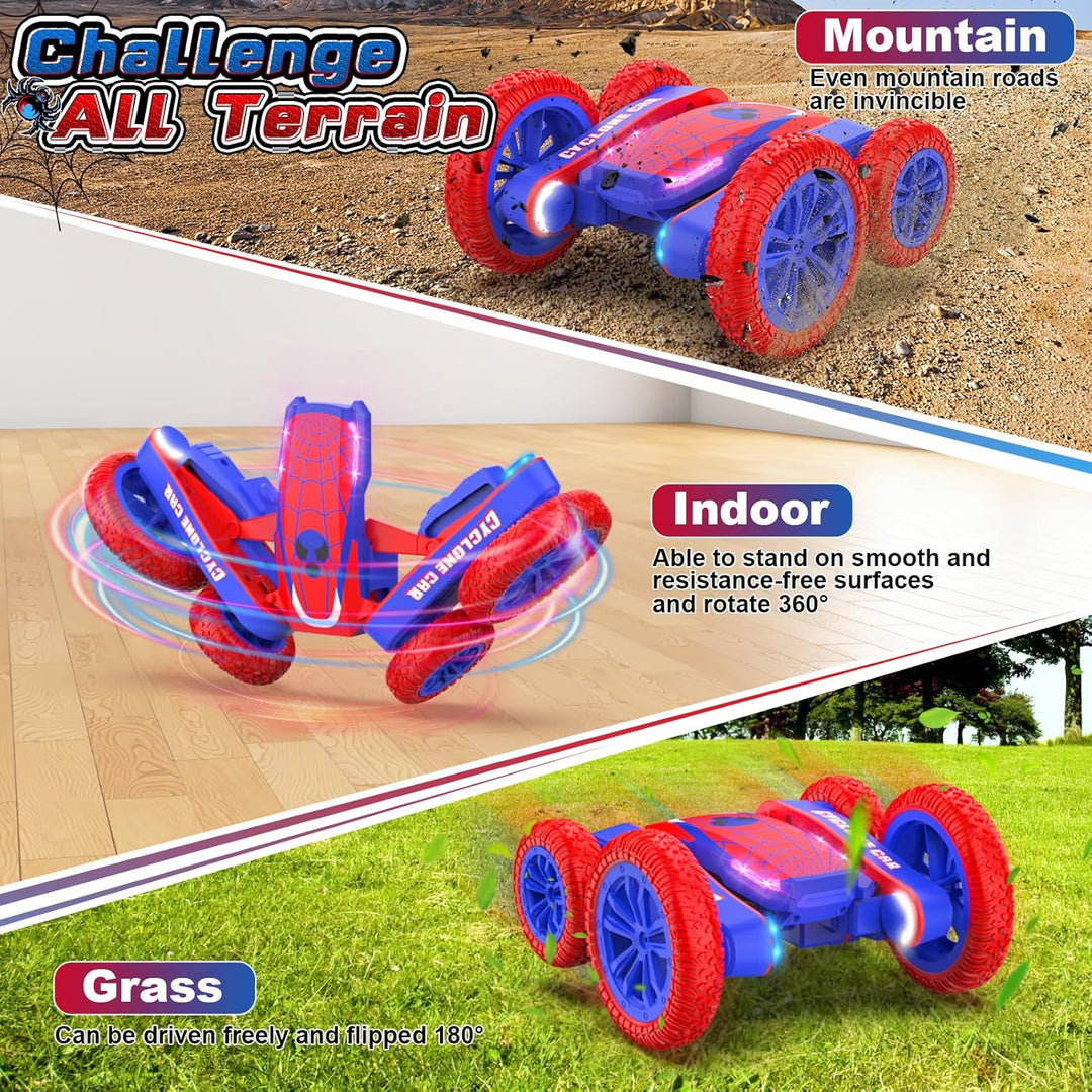 Blissbud Coche de control remoto Spider RC Cars de doble cara 360°...