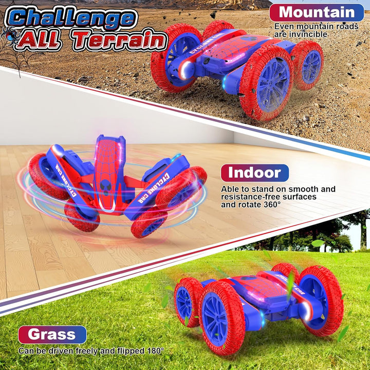 Blissbud Coche de control remoto Spider RC Cars de doble cara 360°...