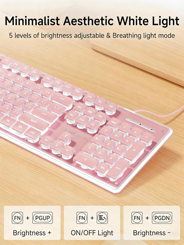 SEUNKWANG EWEADN GX710S Teclados Retroiluminados para Computadora,...