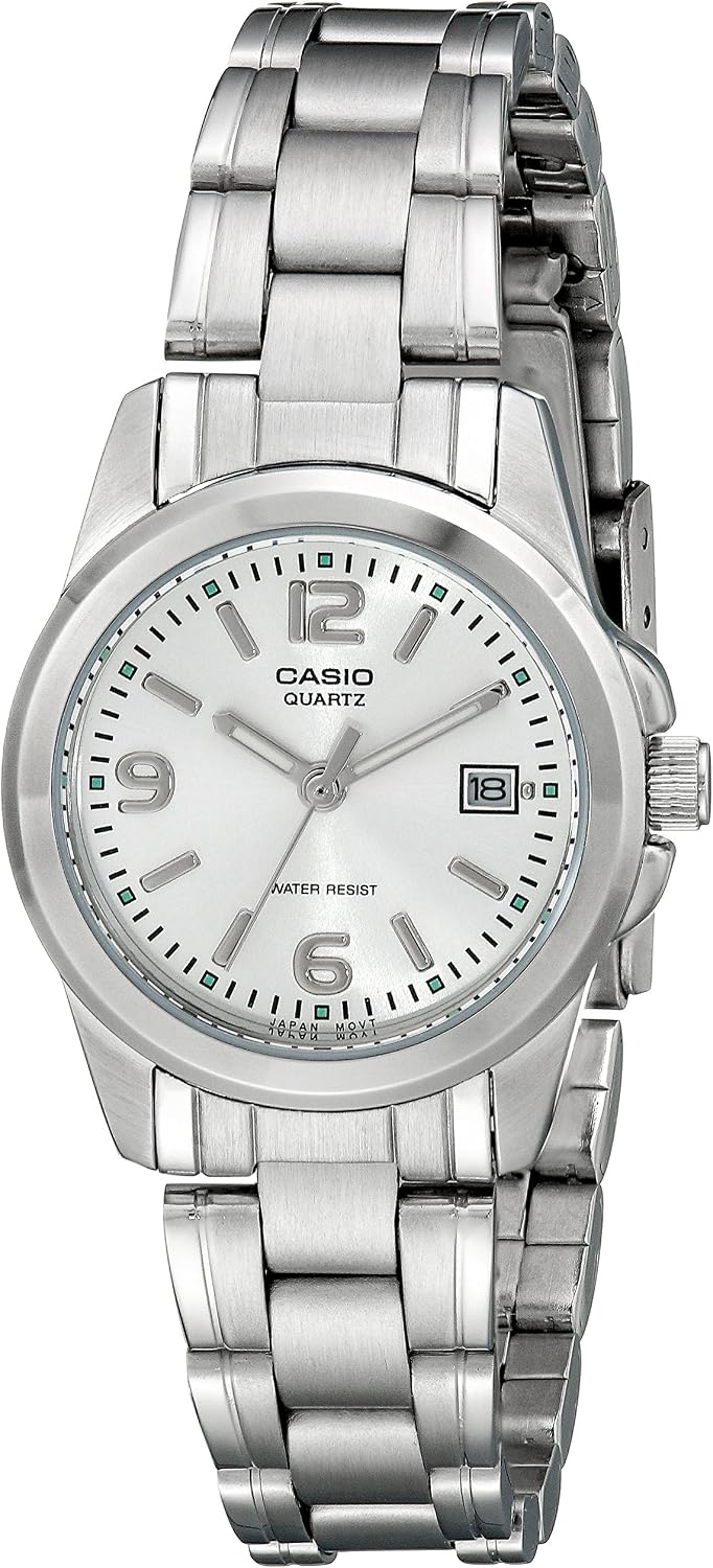 Reloj de acero inoxidable Casio LTP1215A-7ACR para mujeres