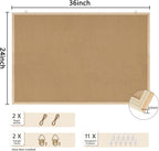 DAHAPYBOO Tablero de corcho 36x24 para oficina con tableros de madera de