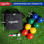 ropoda Juego de bolas de bochas de 3.543 in con 8 bolas de poliresina de