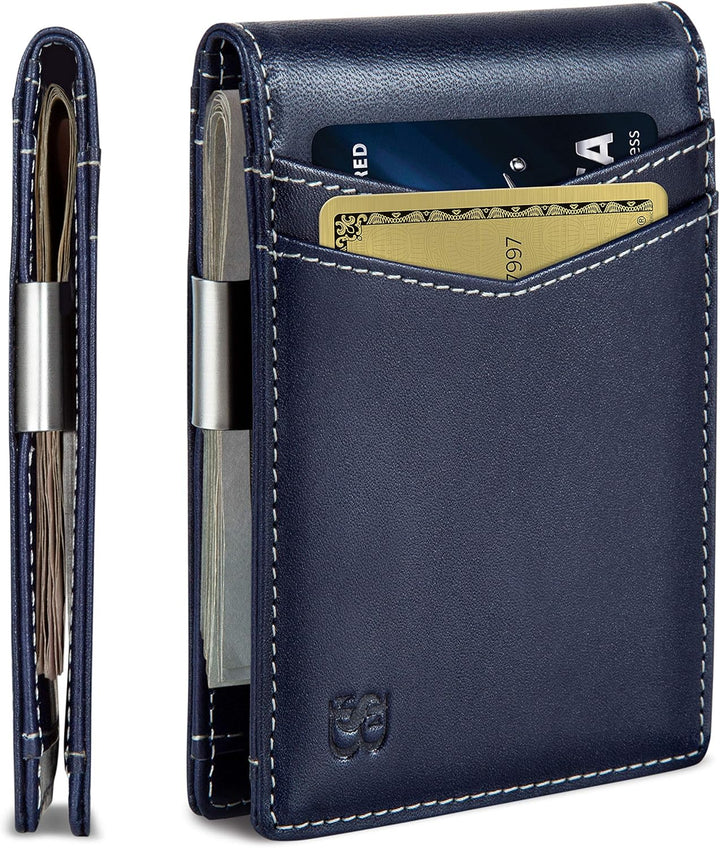 SERMAN BRANDS Money Clip Wallet - Mens Wallets slim Front Pocket RF...