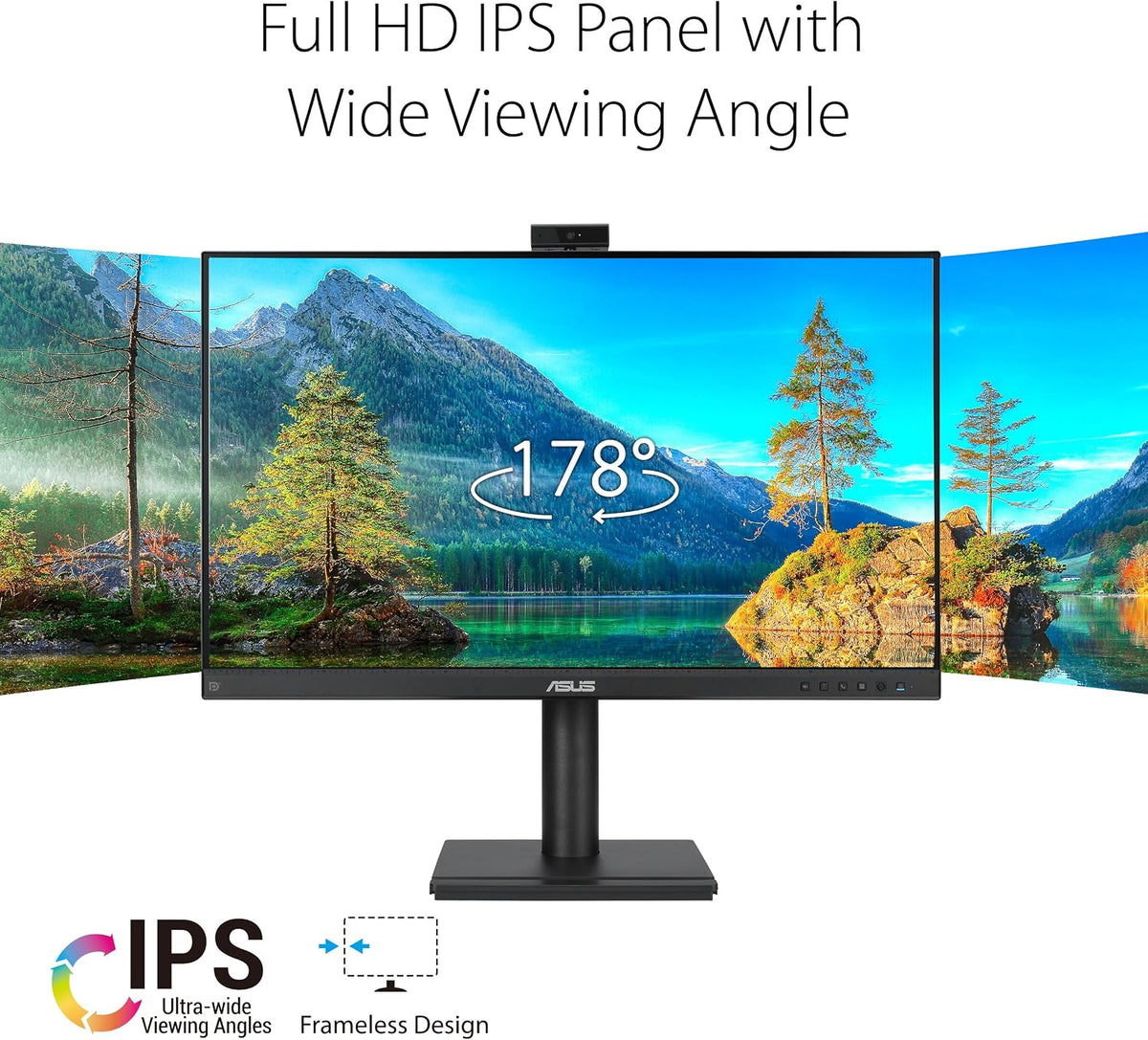ASUS Monitor de videoconferencia 1080P de 24" (BE249QFK) - IPS,...