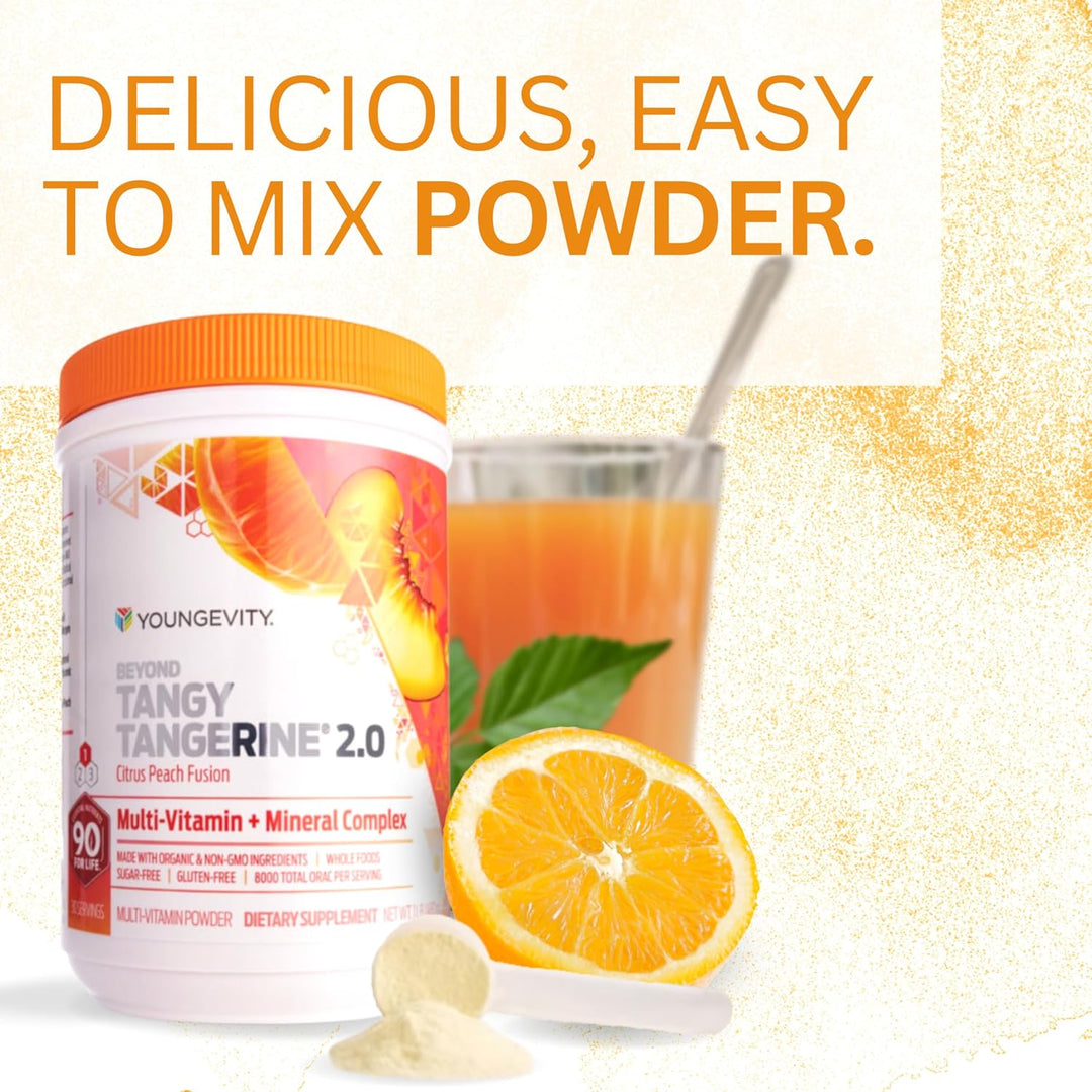 Youngevity Beyond Tangy Tangerine 2.0 Citrus Peach Fusion Complejo...