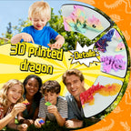 Cybermaker Juego de 12 dragones impresos en 3D rellenos de
