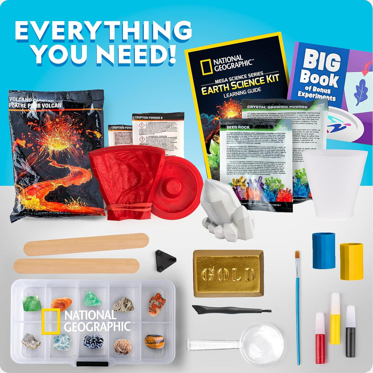 National Geographic Earth Science Kit con 100+ Activities para Kids 8-12