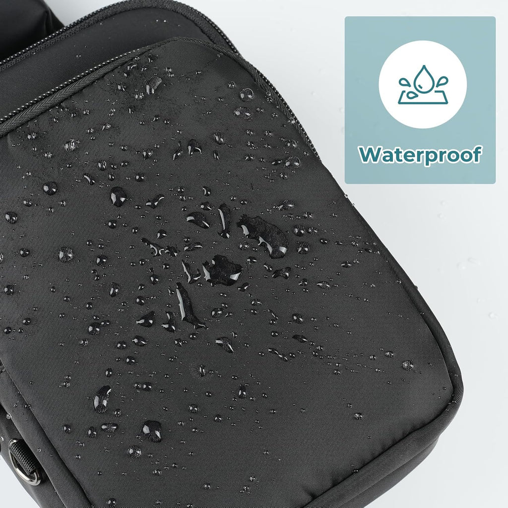 BROADREAM Bolso bandolera con cierre antirrobo, bloqueo RFID y resistente al agua para viajes, trabajo y deportes