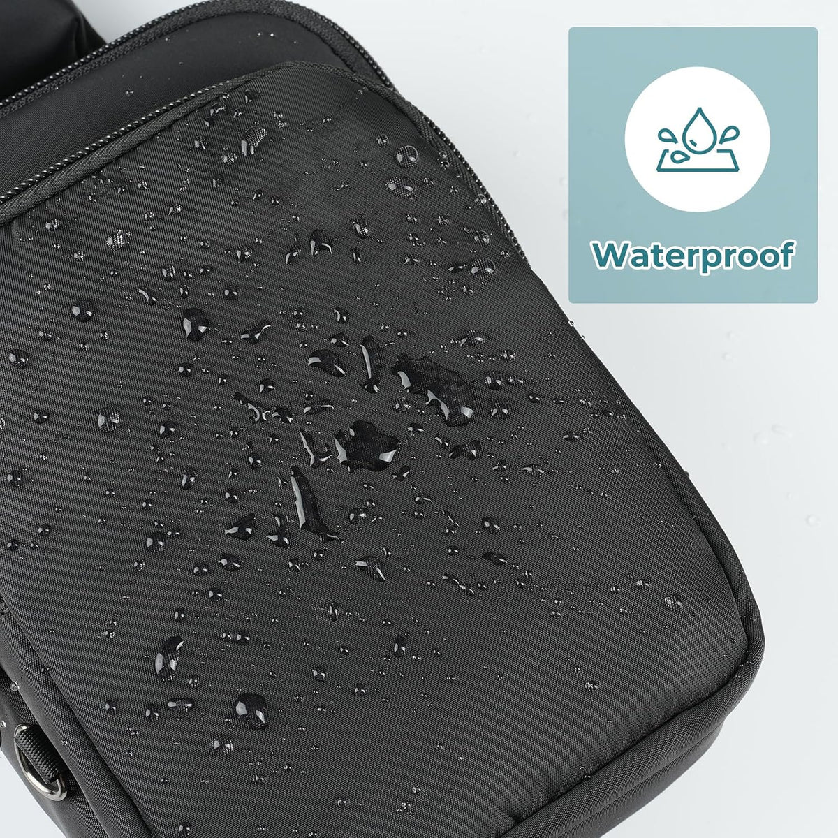 BROADREAM Bolso bandolera con cierre antirrobo, bloqueo RFID y resistente al agua para viajes, trabajo y deportes