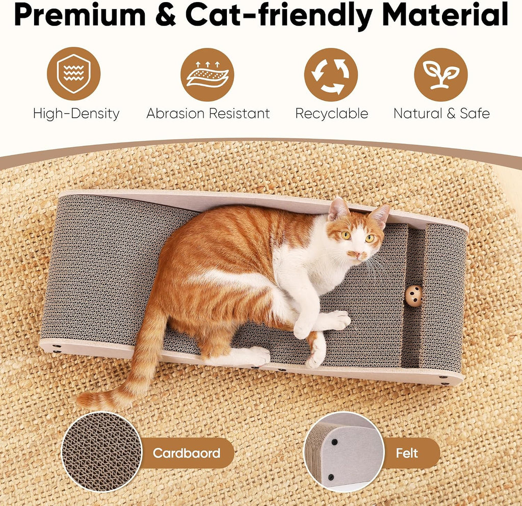 FUKUMARU Cama rascador de cartón para gatos, almohadilla extra grande de