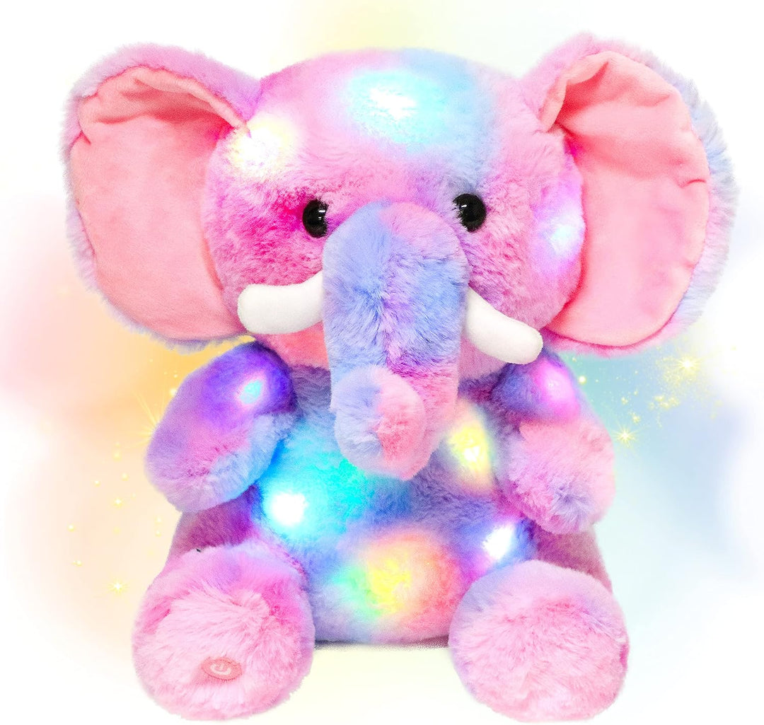 Hopearl Elefante de Peluche LED con Iluminación Colorida Animal de...