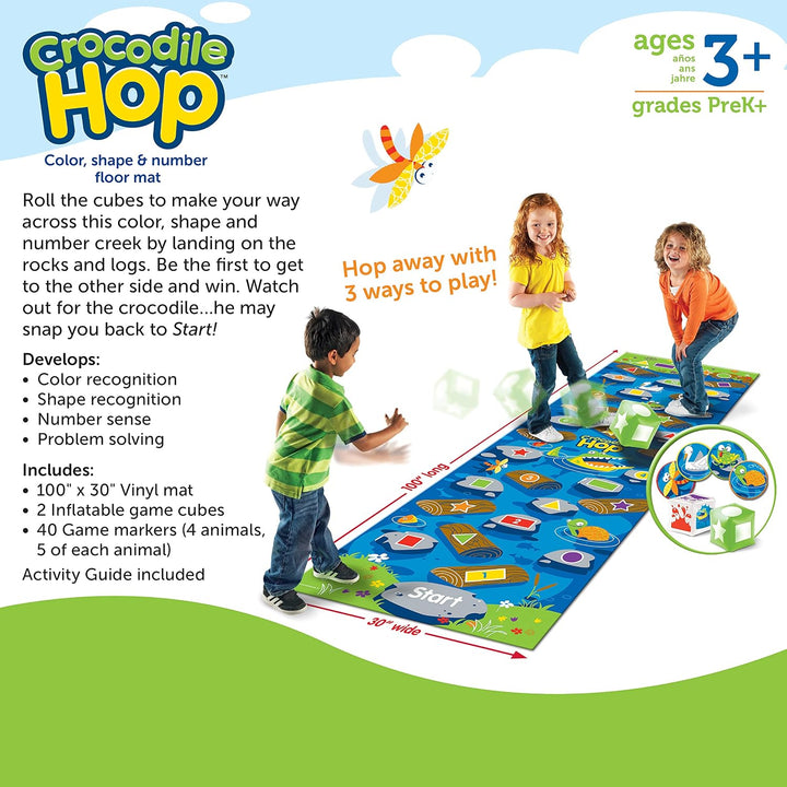 Learning Resources Juego de piso Crocodile Hop - A partir de 3 años...