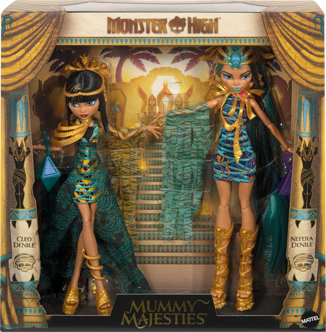 Set de Muñecas de Moda Monster High, Majestades Momia Cleo y Nefera...