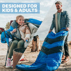 MalloMe Sacos de dormir para adultos para clima frío y cálido, saco de dormir para mochileros para niños de 10 a 12 años, niñas, niños, ligeros, compactos, artículos esenciales para acampar