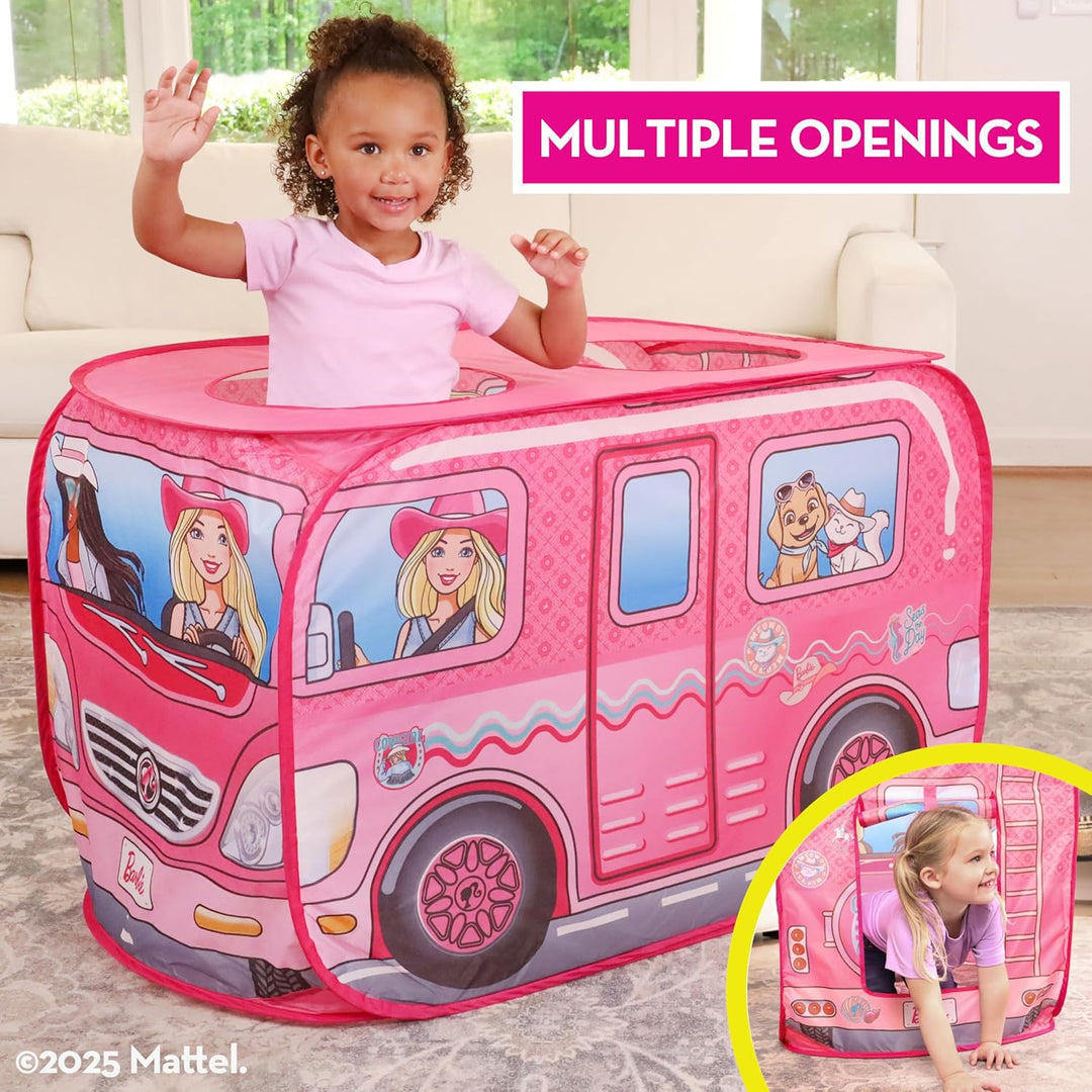 Barbie Coastal Cowgirl Camper - Tienda de campaña emergente para ni...