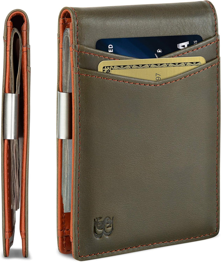 SERMAN BRANDS Money Clip Wallet - Mens Wallets slim Front Pocket RF...
