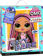 L.O.L. Surprise! OMG World Travel™ City Babe - Muñeca de moda con 15 sorpresas, incluyendo atuendo, accesorios de viaje y juego reutilizable, gran regalo para niñas a partir de 4 años
