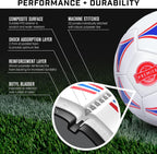 GoSports Premier balones de fútbol - Venta individual o paquete de 6 - Tamaños 3, 4, 5, con bomba para balón