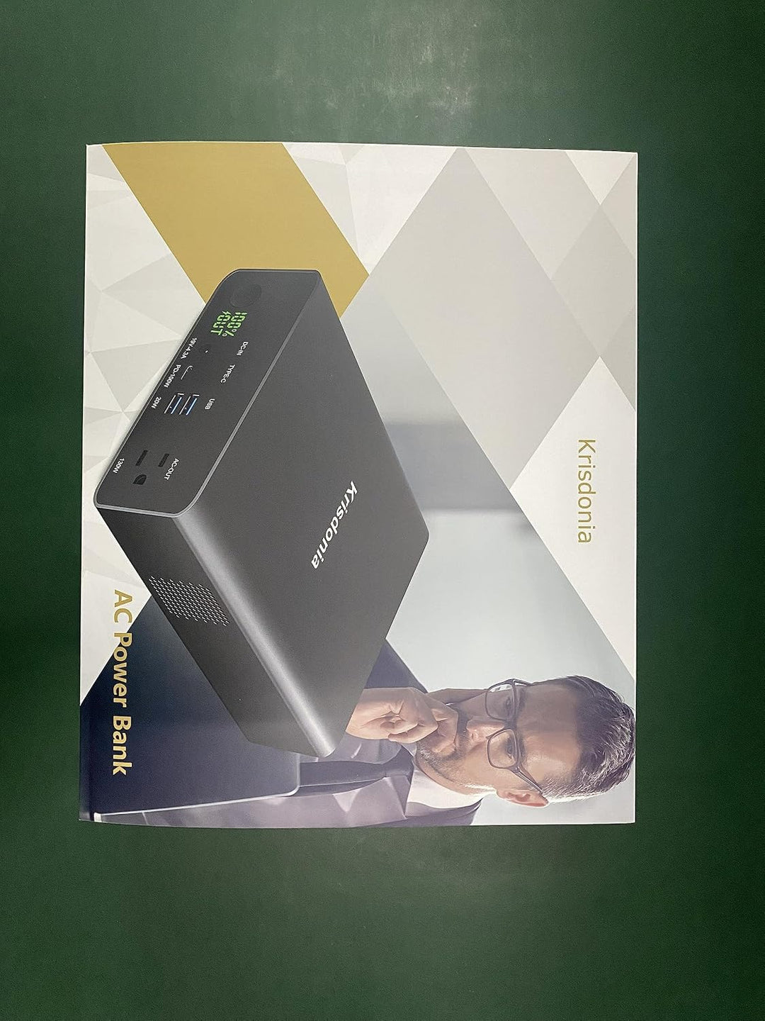 Krisdonia Banco de energía con toma de CA, cargador portátil para l...