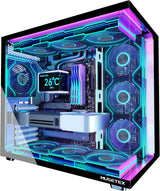 MUSETEX Y6 Funda de PC, 7 ventiladores Infinity Mirror PWM ARGB pre...