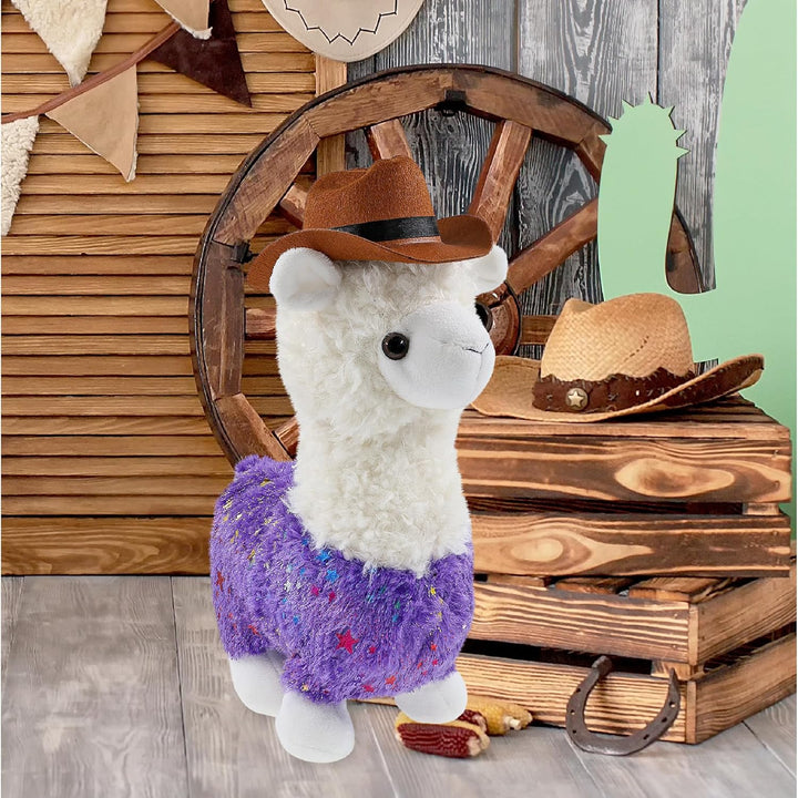 DolliBu Sparkle Eyes - Sombrero de vaquero de peluche de