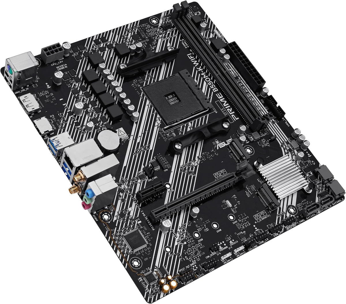 Placa base ASUS Prime B550M-K WiFi AM4 mATX, DDR4, PCIe 4.0, 2xM.2,...