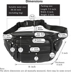 Riñonera de cuero negro para hombres y mujeres, bolsa de cintura de cuero genuino, bolsa de cinturón cruzada con correa ajustable para caminar, senderismo, ciclismo, Moda