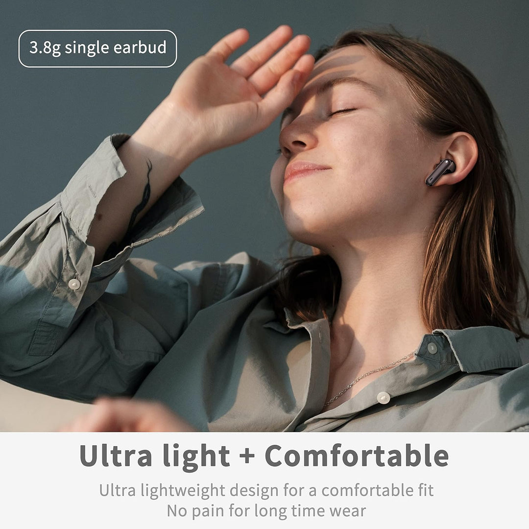 Auriculares inalámbricos, Bluetooth 5.4 con 4 micrófonos ENC con ca...
