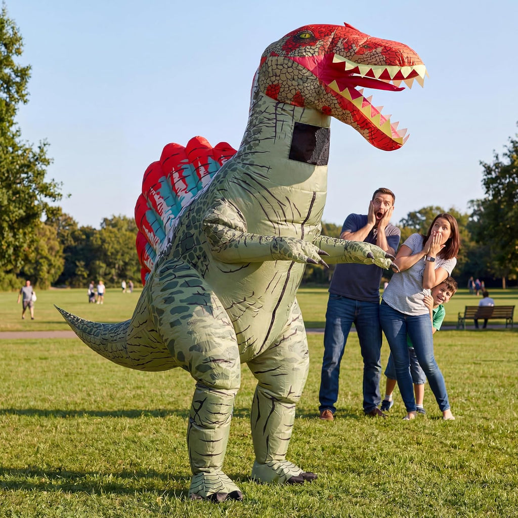 Rubies at Party City Jurassic World: Disfraz inflable de dinosaurio para adultos