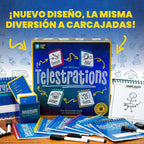Telestrations Juego de Mesa para 8 Jugadores, un Hilarante Juego de Fiesta de Dibujar y Adivinar