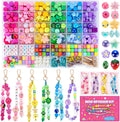 Funtopia Dijes para bolsas de bricolaje, 394 piezas de llavero de cuentas