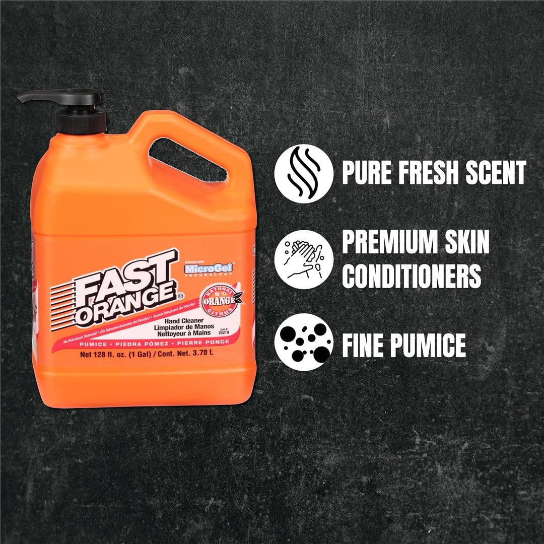 Permatex 25108 Fast Naranja Piedra Pómez Loción Limpiador de mano,...