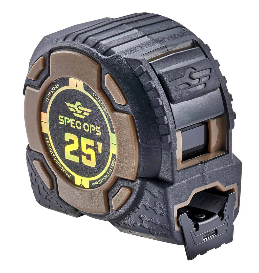 Spec Ops Elite - Cinta métrica resistente, hoja de 1.25 pulgadas, 25 pies