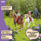 Schleich Horse Club - Juego completo de figuras de juguete de 40 piezas del Horse Club Rider - Figuras articuladas de jinete de Hannah, Sofia, Lisa y Sarah con caballos y accesorios de equitación