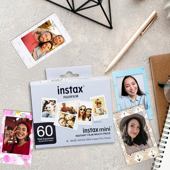 Fujifilm Película Instax Mini (60 hojas), seis paquetes de película...