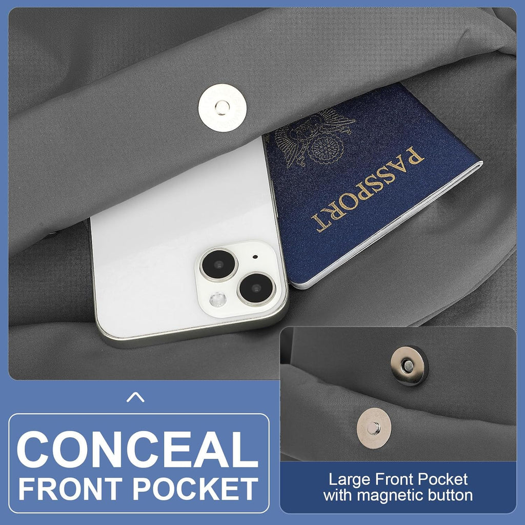 NEOREAL Mochila de viaje para laptop para hombres y mujeres, se adapta, Gris