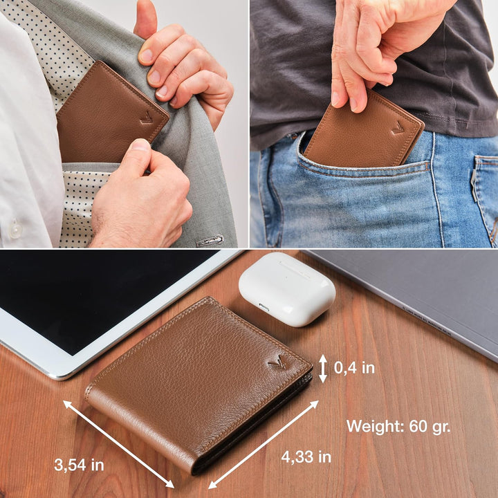 Lavalen Billeteras de cuero suave para hombres UK \u2013 Bloqueo RF...