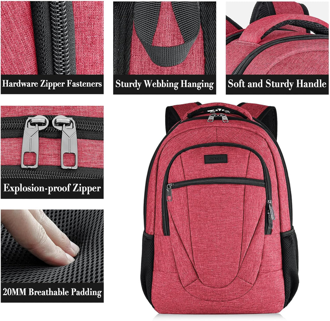 Mochila para portátil unisex BIKROD en color rosa, adecuada para es...