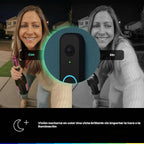 Chamberlain myQ Video Doorbell | Cámara 2K, batería/cableada, visión nocturna a color, vista en vivo con conversación bidireccional, detección de movimiento y alertas en tiempo real, vista amplia de