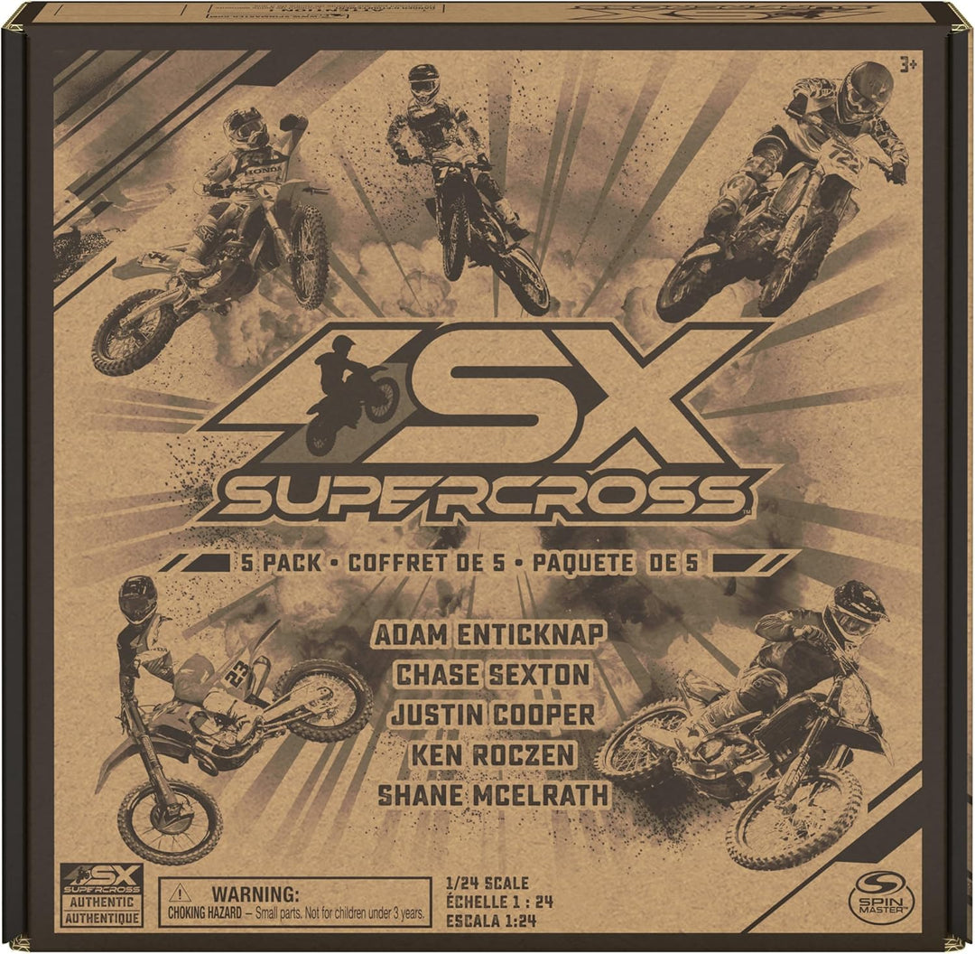 Supercross Auténtico paquete de 5 motocicletas fundidas a
