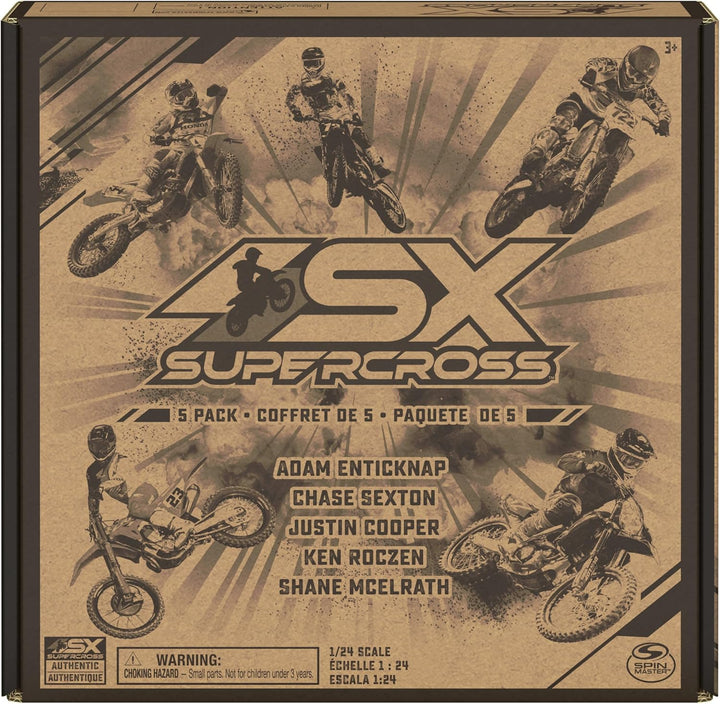 Supercross Auténtico paquete de 5 motocicletas fundidas a