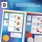 Discovery™ Kit de ciencia del planeta Tierra – 65 experimentos STEM Lab para niños | Incluye volcán de bricolaje, tornado, fósiles, cristales y limo | Juguete de aprendizaje de geología