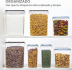 PANTRYSTAR - Recipientes grandes de almacenamiento de alimentos con tapas herméticas de 6.5 litros/5.9 cuartos de galón, para harina, azúcar, suministro para hornear y almacenamiento de alimentos