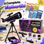 Telescopio para niños de 8 a 12 años y adultos, refractor de 3.150